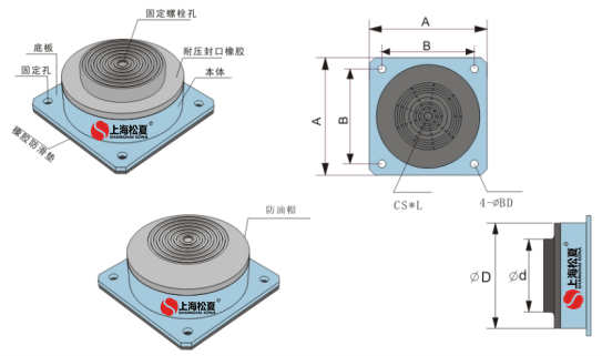 JBQ氣墊減震器結(jié)構(gòu)